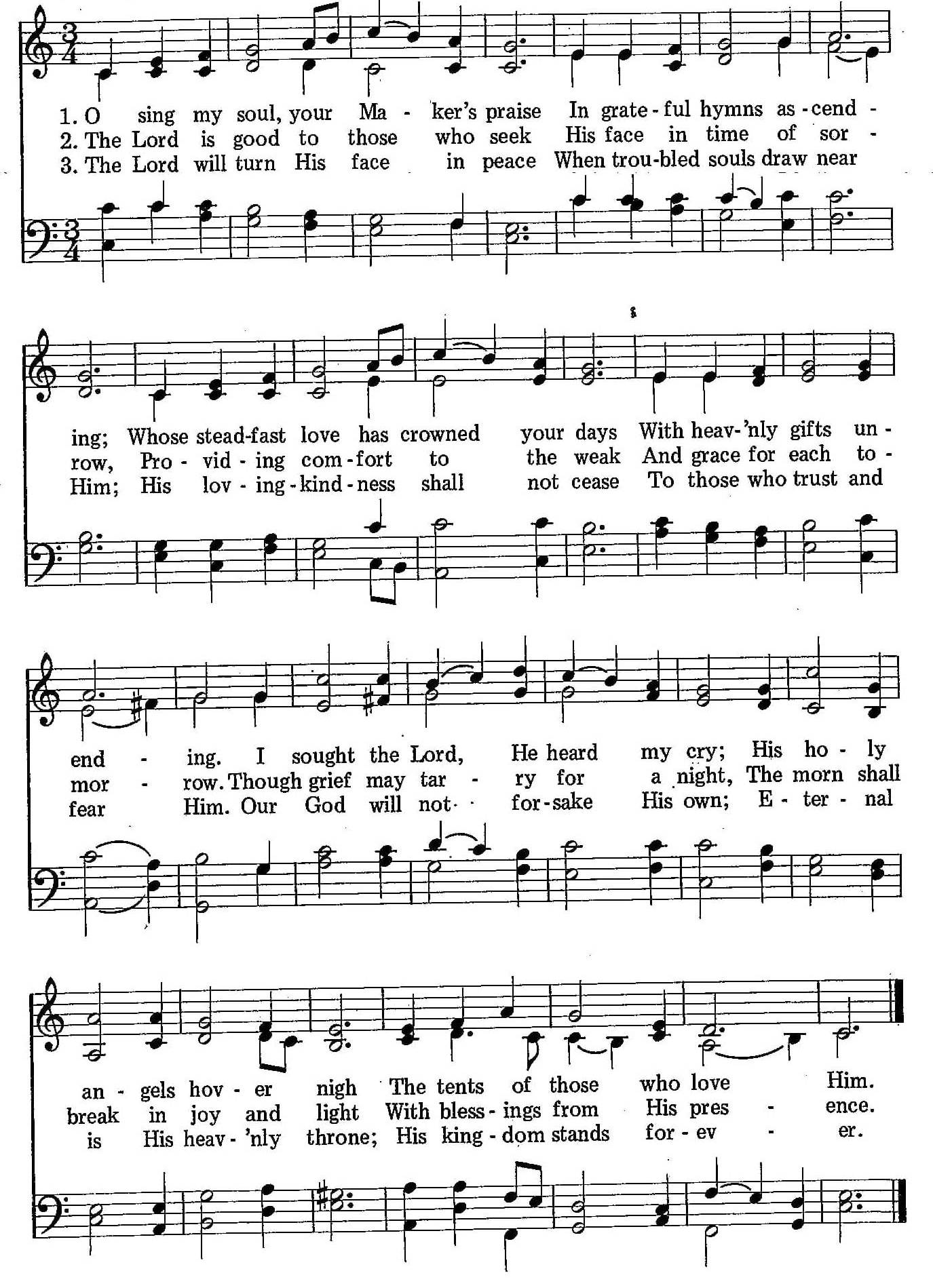 037 – O Sing, My Soul, Your Maker's Praise sheet music